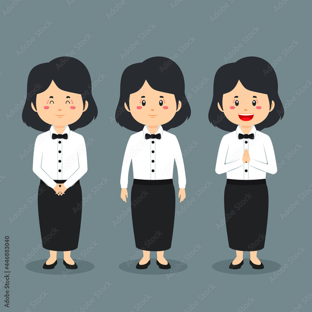 Government Employees Character with Various Expression Government Employees Character with Various Expression