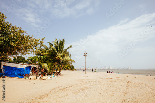 Fototapeta Naklejka Na Ścianę i Meble -  Girgaum Chowpatty Beach in Mumbai India