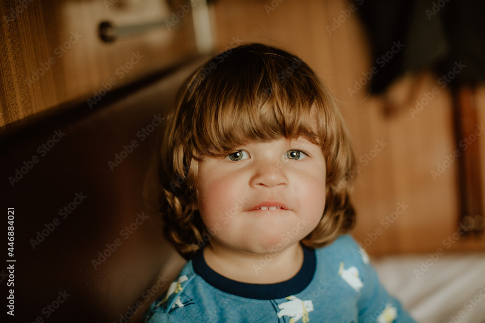 Portrait of a beautiful curly little boy Portrait of a beautiful curly little boy