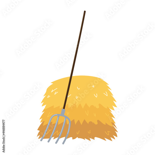 pitchfork and hay