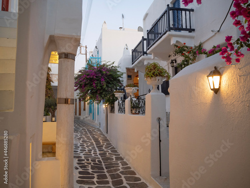 street in the old town in the evening 