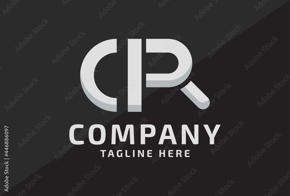 Vector logo design of the letters C and R forming an elephant, minimalist, modern cool. eps.10 Vector logo design of the letters C and R forming an elephant, minimalist, modern cool. eps.10