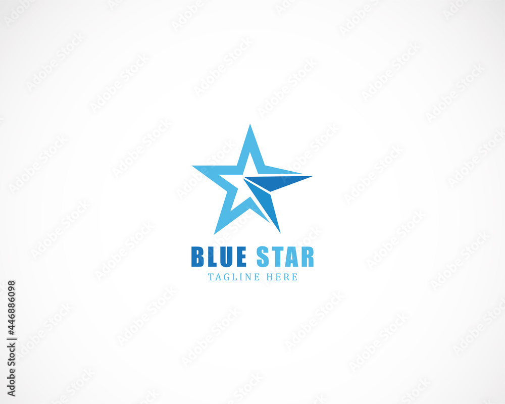 blue star logo creative sign symbol business emblem