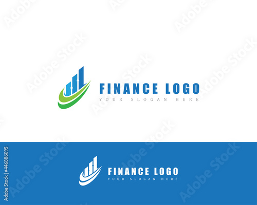 finance logo creative bank building consult sign symbol