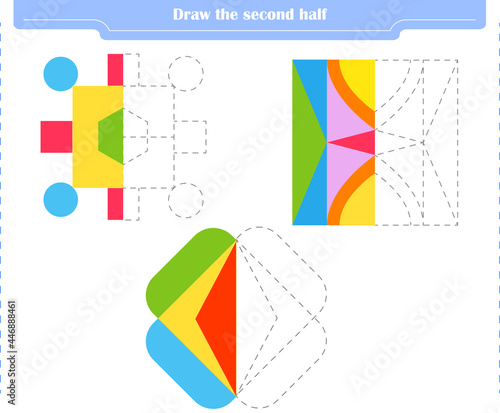  Educational game for children. Circle and color 