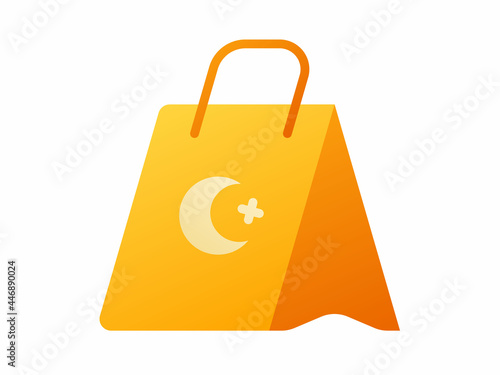 gift bag single isolated icon with smooth style