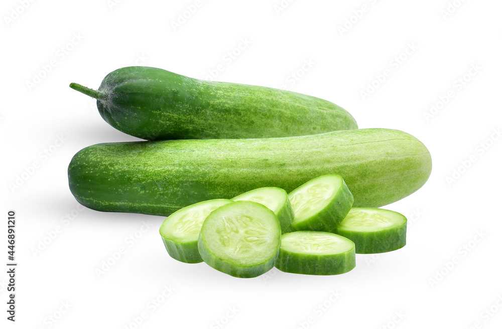 fresh cucumbers isolated on white background fresh cucumbers isolated on white background