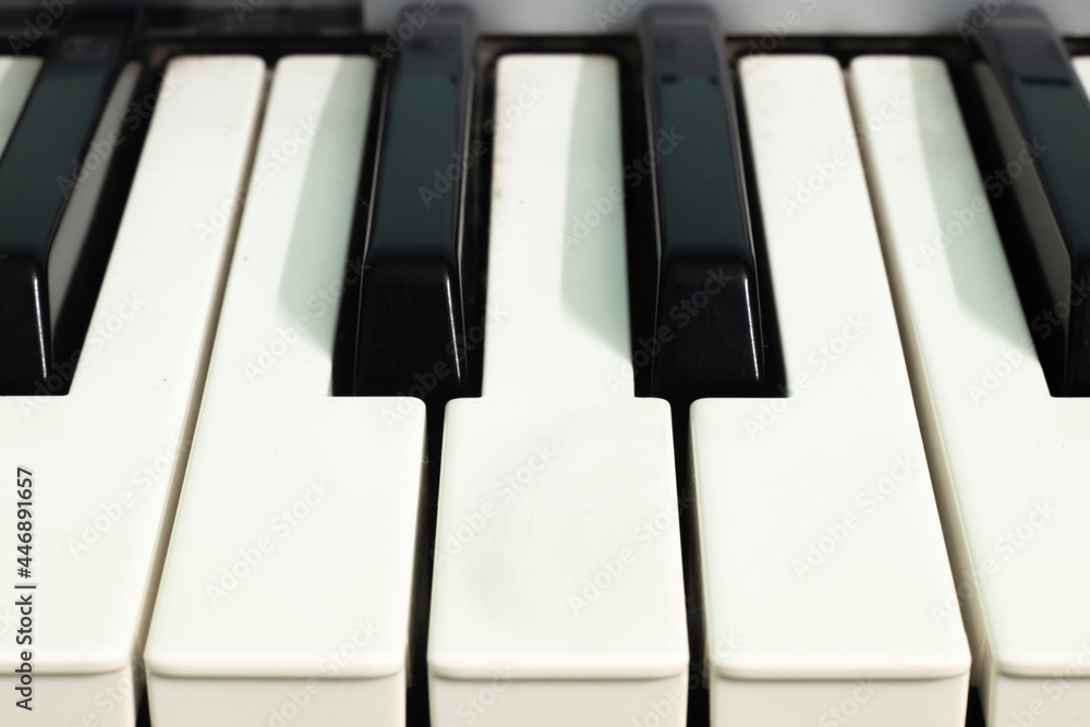 Naklejka premium Keyboard white and black keys