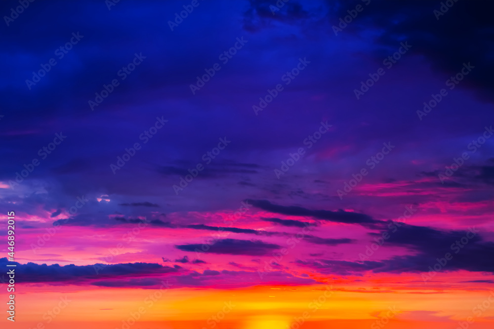 dramatic cloudy sky at the sunset, natural cloudy background
