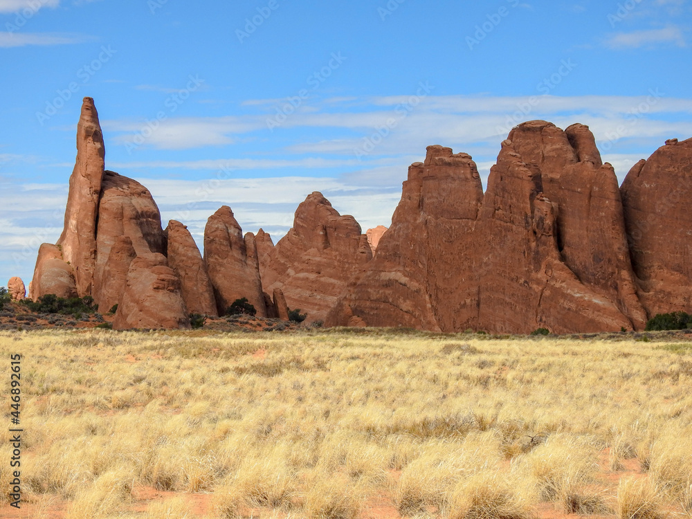 Rock formations in Arches National Park, Utah