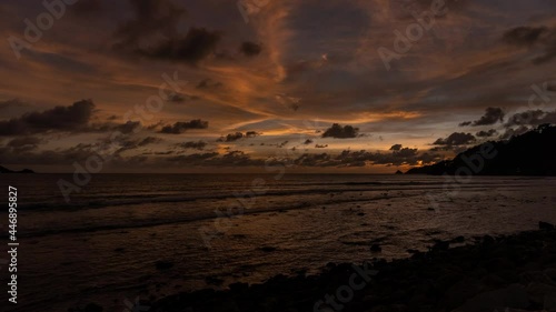 Time lapse sunset sky background