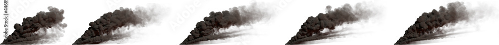 huge pillar of smoke on white isolated - industrial 3D illustration huge pillar of smoke on white isolated - industrial 3D illustration