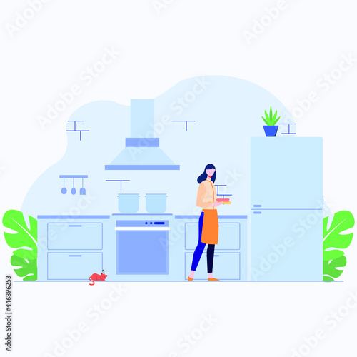 mom cooking in the kitchen