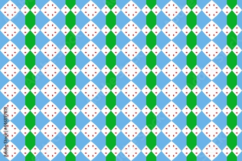Simple geometric pattern in the colors of the national flag of Djibouti