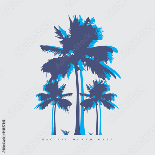 Pacific illustration typography. perfect for t shirt design