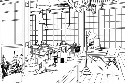 Conservatory for Art Education (sketch) - 3d visualization photo