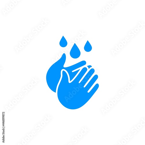 hand wash water drop logo vector icon illustration
