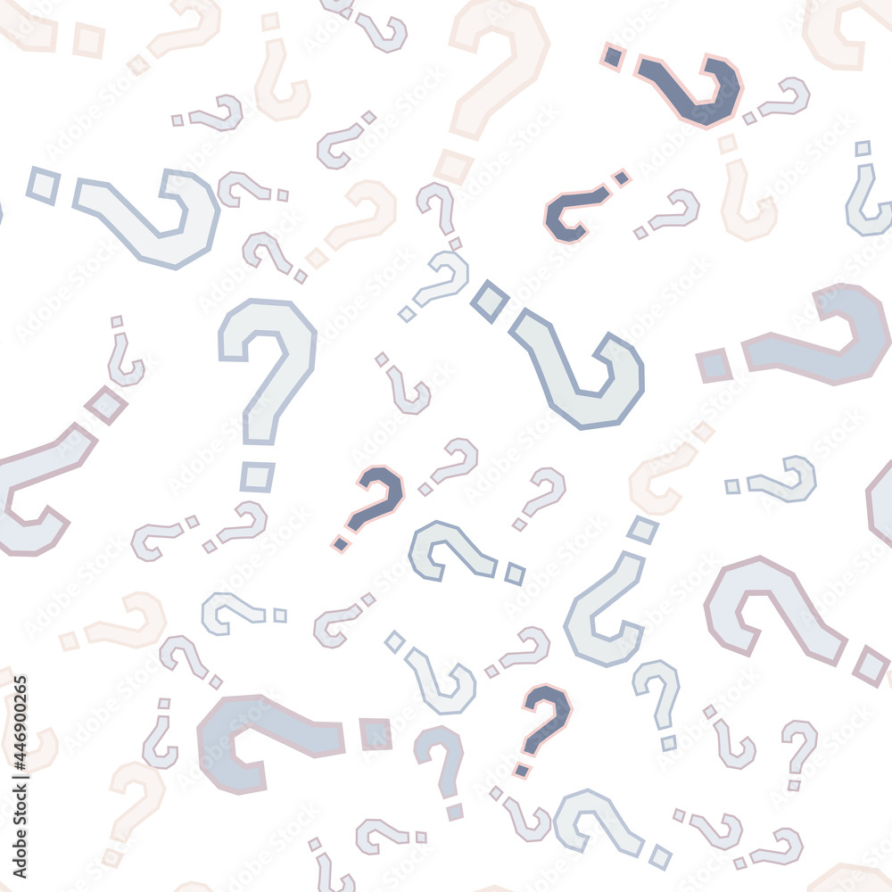 Quiz seamless pattern. Question marks, doubt, faq Quiz seamless pattern. Question marks, doubt, faq