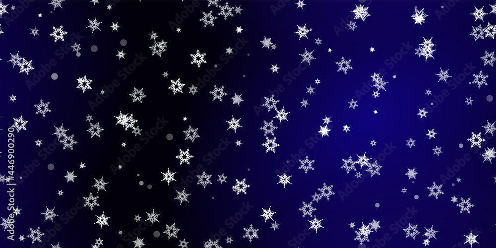 Obraz premium Falling Snowflakes seamless pattern flying snow