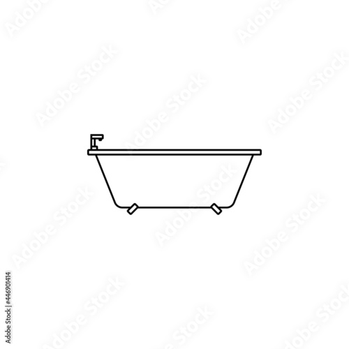 bathtub icon, home vector, tub illustration