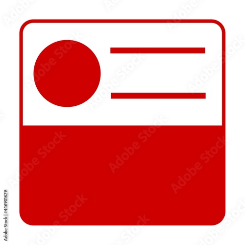 red credit card isolated on white