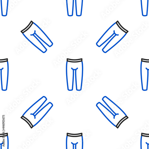 Line Leggings icon isolated seamless pattern on white background. Colorful outline concept. Vector