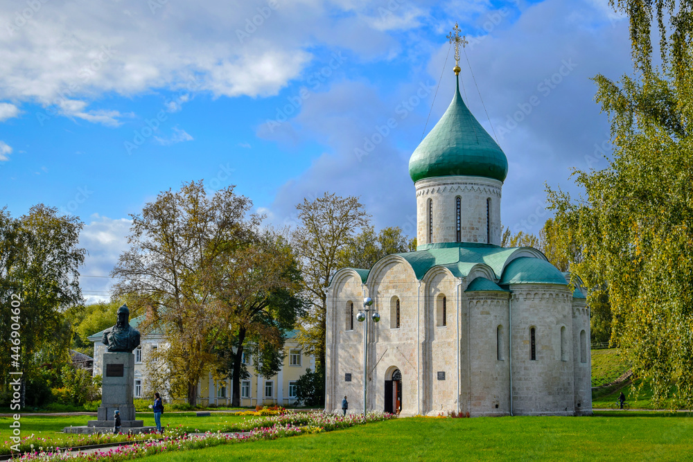 Ancient Transfiguration Cathedral in Pereslavl-Zalessky city
