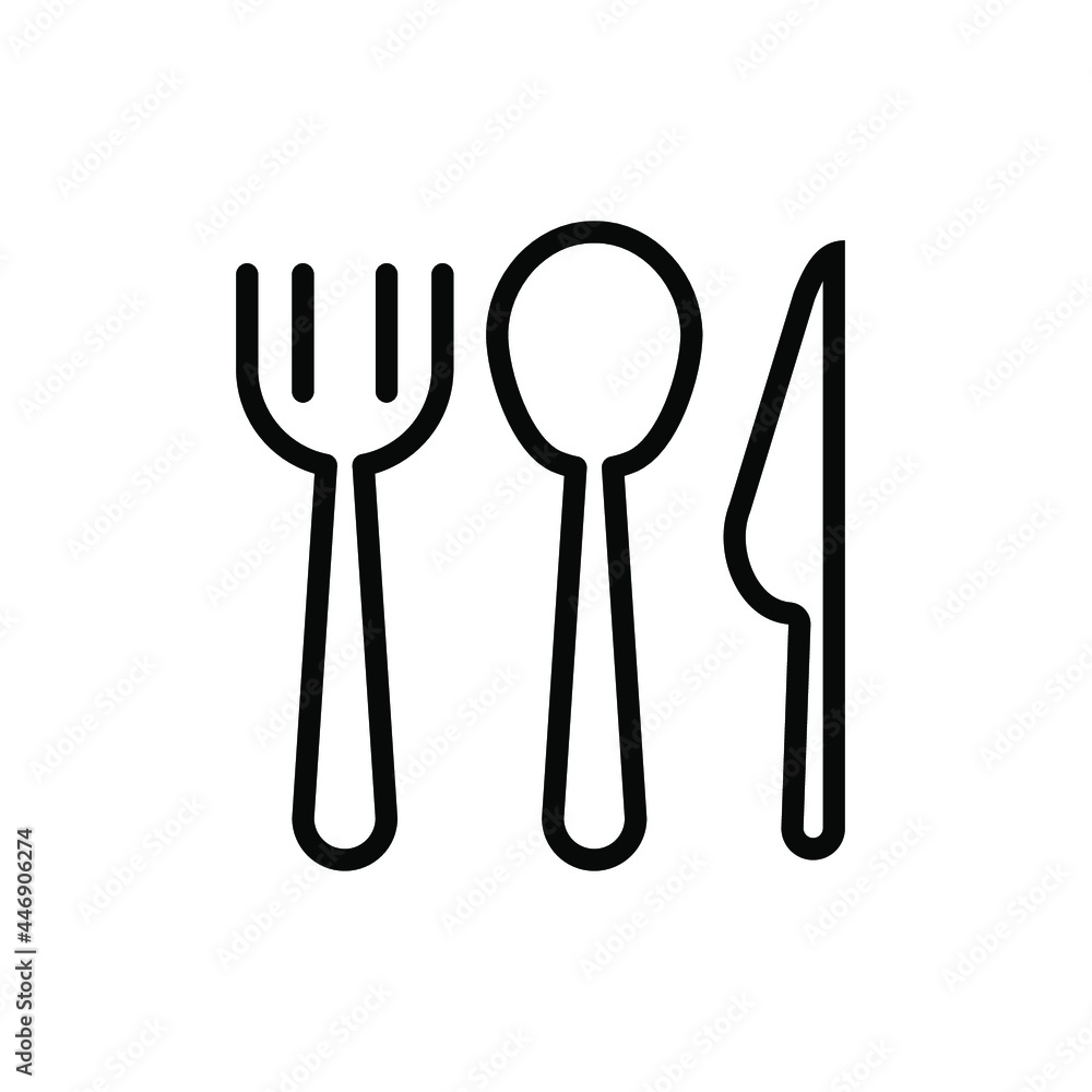 spoon, fork and knife icon. spoon, fork and knife icon.