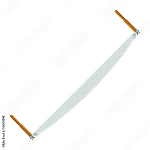 Flat and Modern Crosscut Saw Clipart