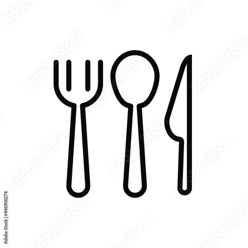 spoon  fork and knife icon.