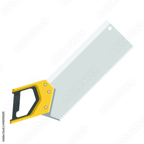 Flat and Modern Back Saw Clipart