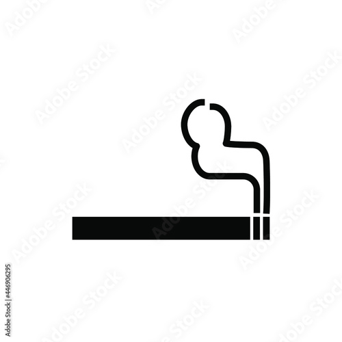 Cigarette smoking icon. Unhealthy, nicotine, smelly. Addiction concept. Vector illustration can be used for topics like rest, bad habits, tobacco
