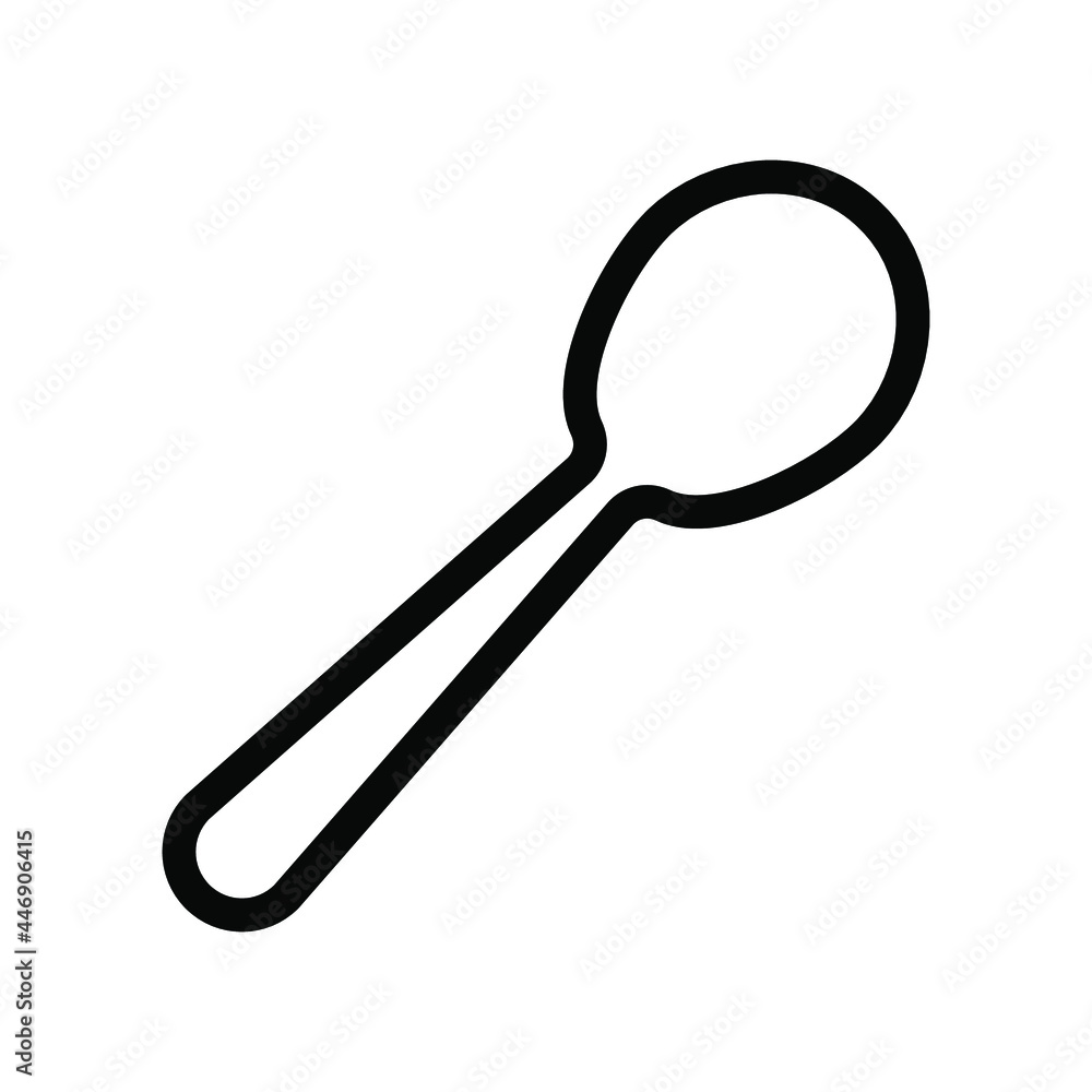 tablespoon icon on a white background. spoon. - obrazy, fototapety, plakaty 
