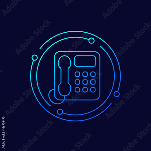 voip phone line icon for web
