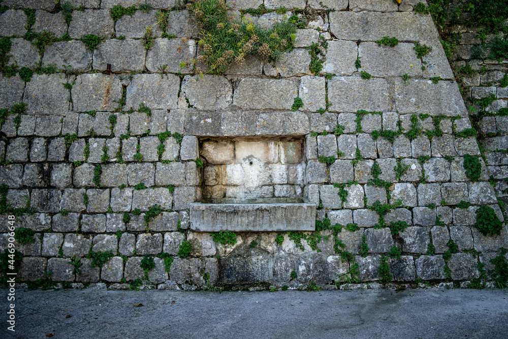 stone house wall, adriatic coast, croatia stone house wall, adriatic coast, croatia