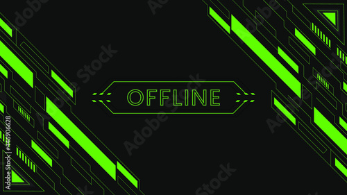 Modern green gaming background with geometrical shapes offline
