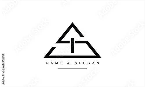 SI, IS, S, I abstract letters logo monogram