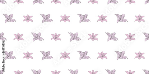 Calla lily repeat vector pattern, floral background