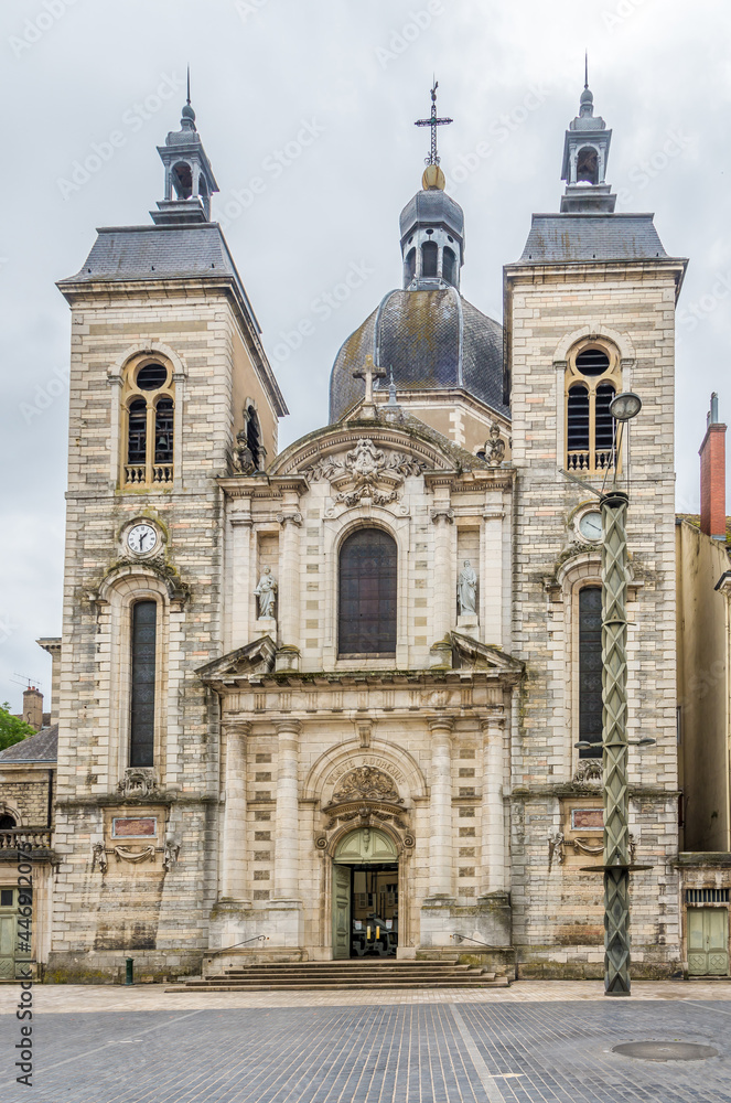 View at the Church of Saint Pierre in the streets of Chalon sur Saone in France