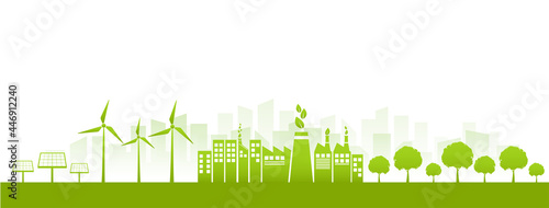 Banner design for Sustainability development and Eco friendly concept, Vector illustration