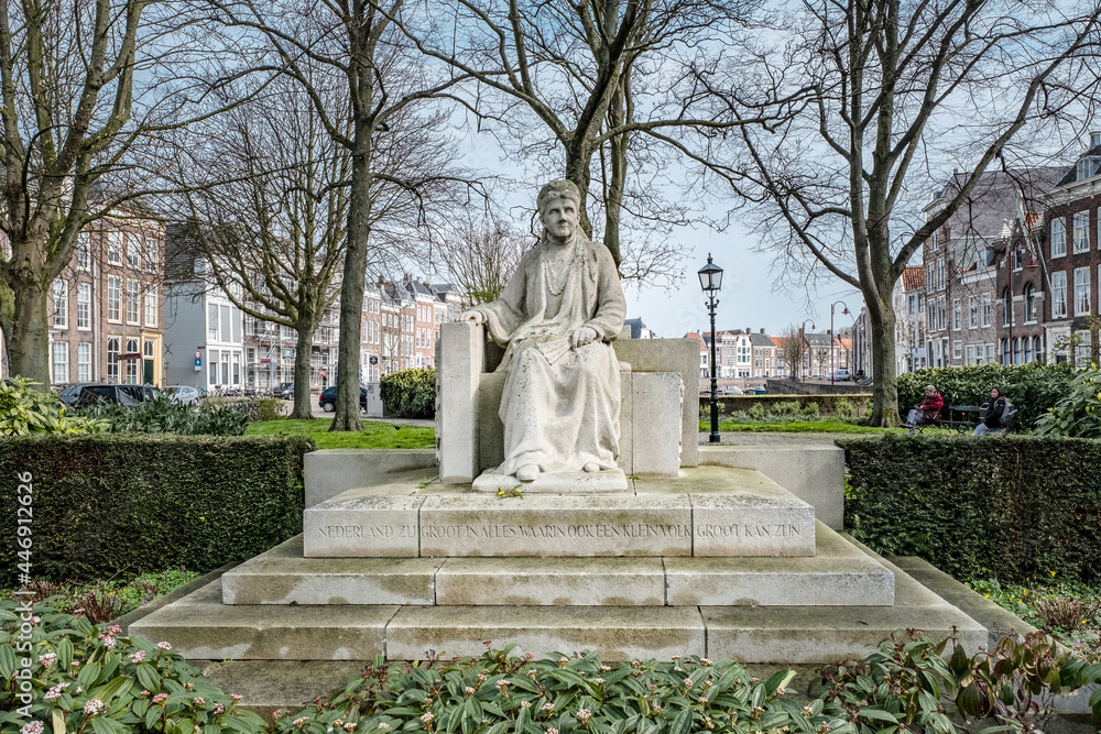 Fototapeta premium Emma monument (1934) Middelburg, Zeeland province, The Netherlands