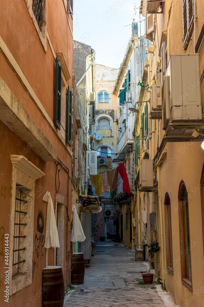 Alleyway in Corfu old town, Greece