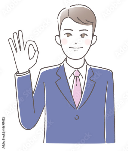OKサインを出すビジネスマン
