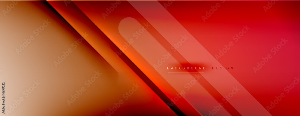 Abstract background. Shadow lines on bright shiny gradient background.