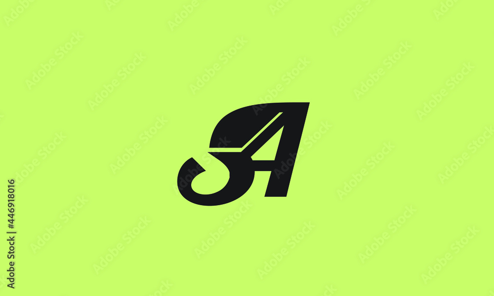 Alphabet letters Initials Monogram logo SA, AS, S and A Alphabet letters Initials Monogram logo SA, AS, S and A