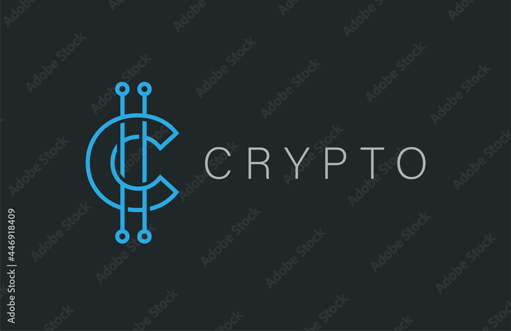 Initial C Crypto logo design inspiration, vector illustration Initial C Crypto logo design inspiration, vector illustration