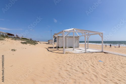 beach hut on the beach © mialcas