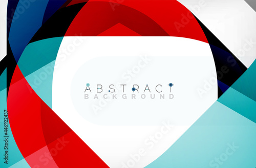 Abstract square shape with overlapping waves, minimal geometric background. Vector Illustration For Wallpaper, Banner, Background, Landing Page