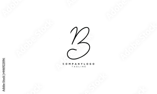 RB BR R AND B Abstract initial monogram letter alphabet logo design