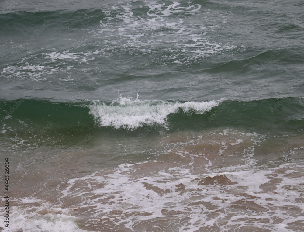 waves on the beach in Brittany waves on the beach in Brittany
